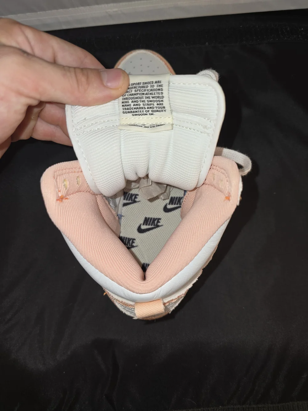 Nike Women’s High-Top Sneakers - White & Peach